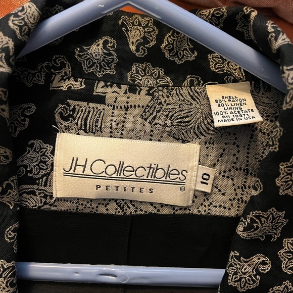 JH Collectibles Petite Linen Long Blazer Vintage Funky Fun Angie Style Retro - Picture 3 of 6